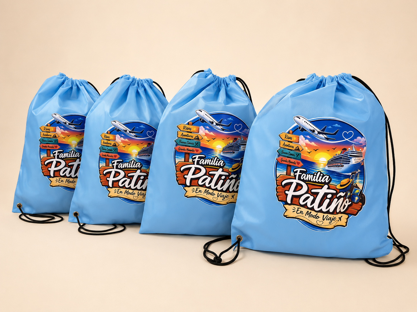 Mochilas tipo saco personalizadas por Go Celebrate